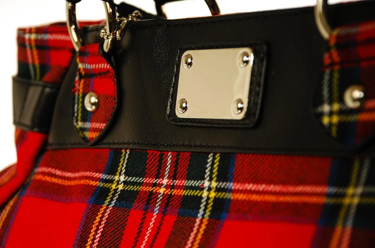 'Eva' Wool Handbag Stewart Royal Tartan Design