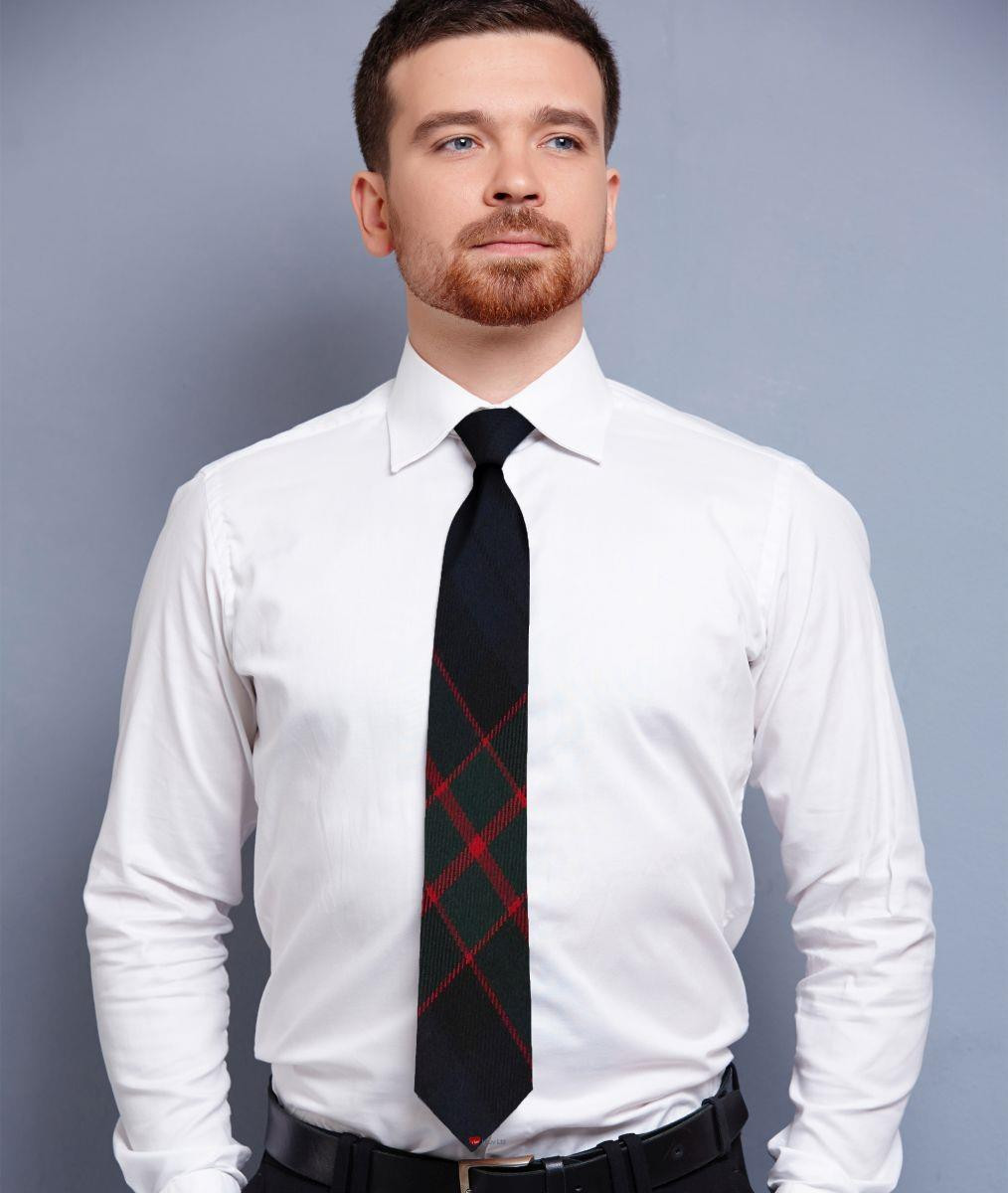 Mens Neck Tie Fletcher of Dunans Modern Tartan Lightweight Scottish Clan Tie
