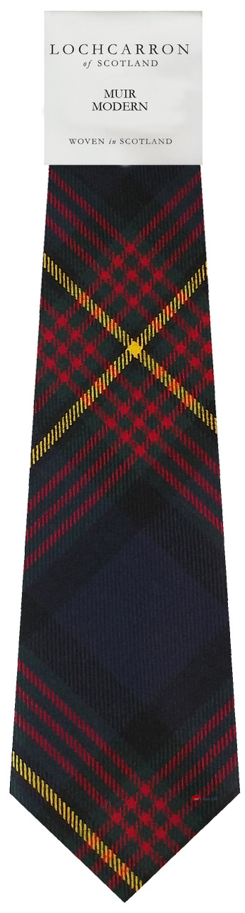 Mens Neck Tie Muir Modern Tartan Lightweight Scottish Clan Tie