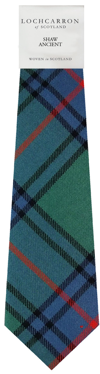 Mens Neck Tie Shaw Ancient Tartan Lightweight Scottish Clan Tie
