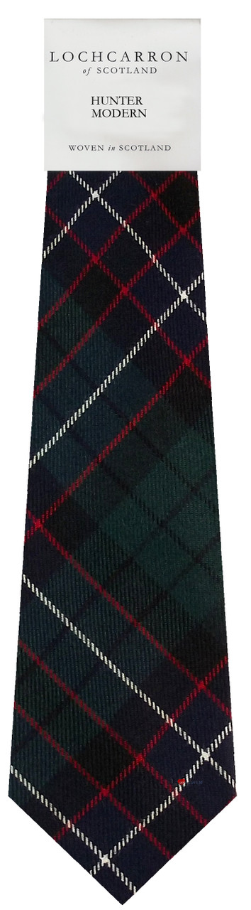 Mens Neck Tie Hunter Modern Tartan Lightweight Scottish Clan Tie