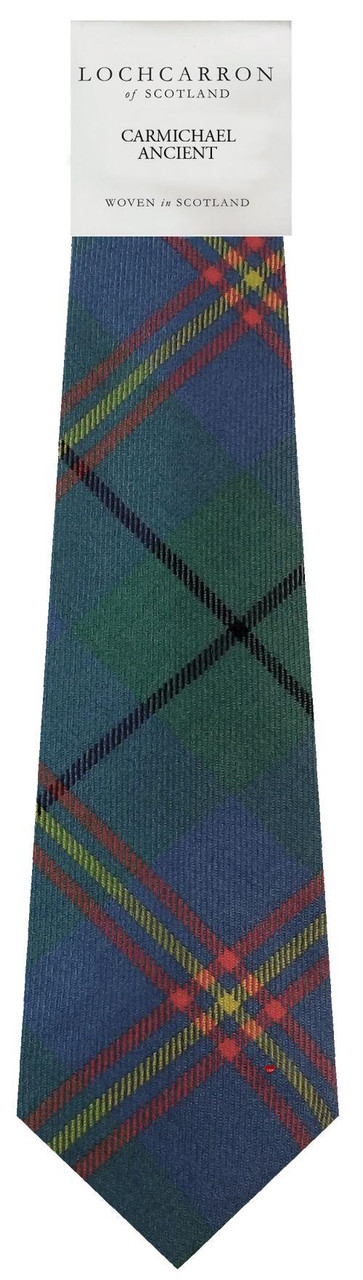 Mens Neck Tie Carmichael Ancient Tartan Lightweight Scottish Clan Tie