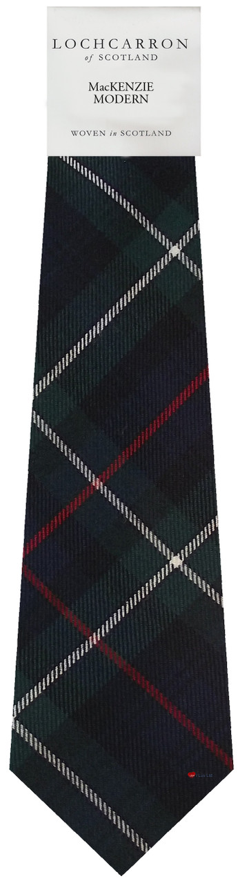 Mens Neck Tie MacKenzie Modern Tartan Lightweight Scottish Clan Tie