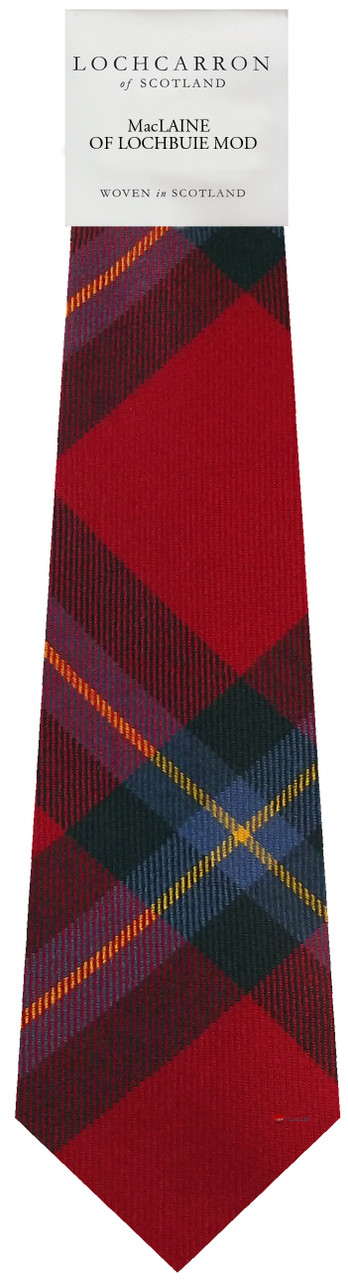 Mens Neck Tie MacLaine Of Lochbuie Modern Tartan Lightweight Scottish Clan Tie