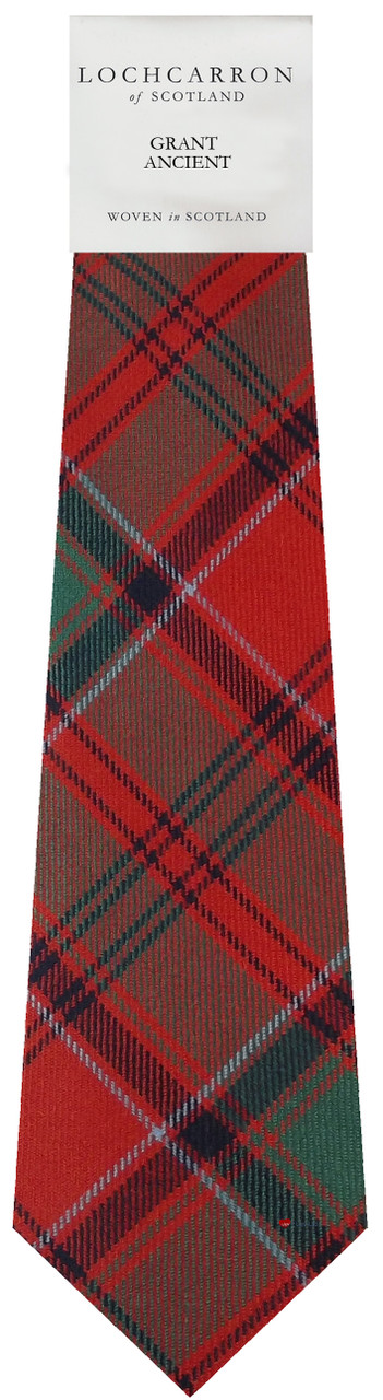 Mens Neck Tie Grant Ancient Tartan Lightweight Scottish Clan Tie