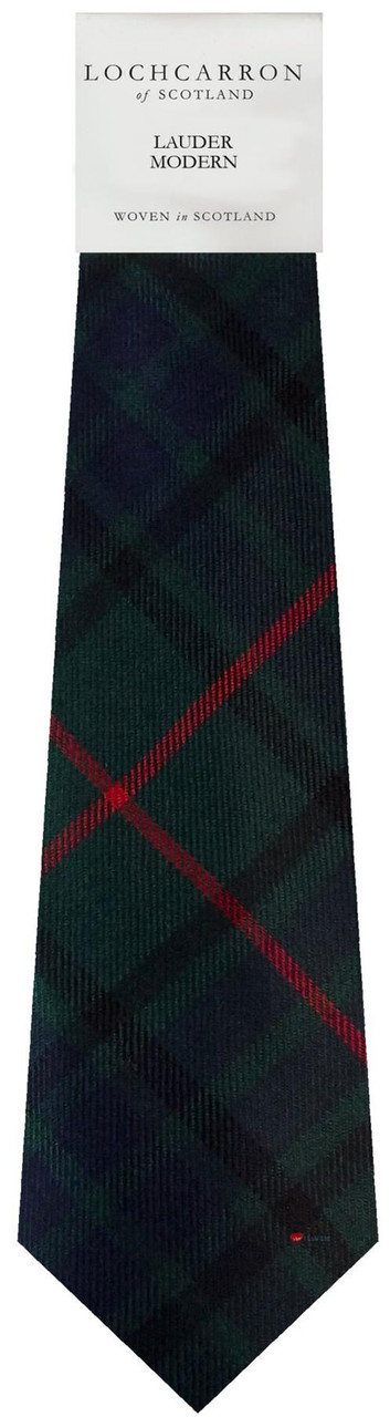 Mens Neck Tie Lauder Modern Tartan Lightweight Scottish Clan Tie