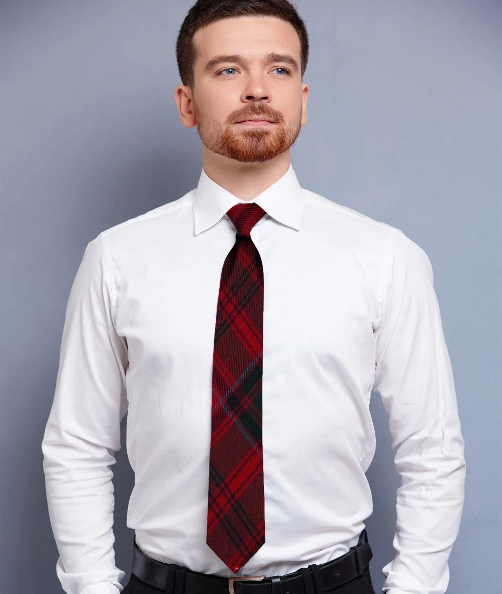 Mens Neck Tie Drummond Modern Tartan Lightweight Scottish Clan Tie