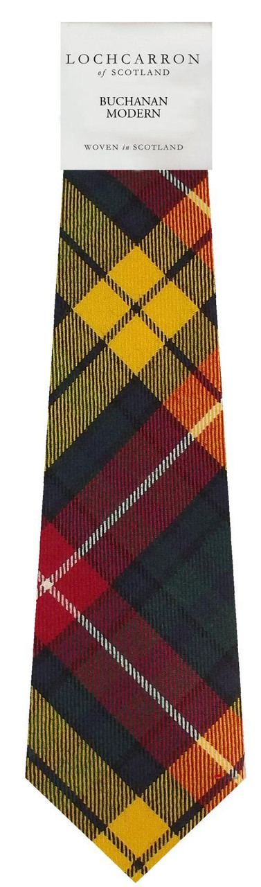 Mens Neck Tie Buchanan Modern Tartan Lightweight Scottish Clan Tie