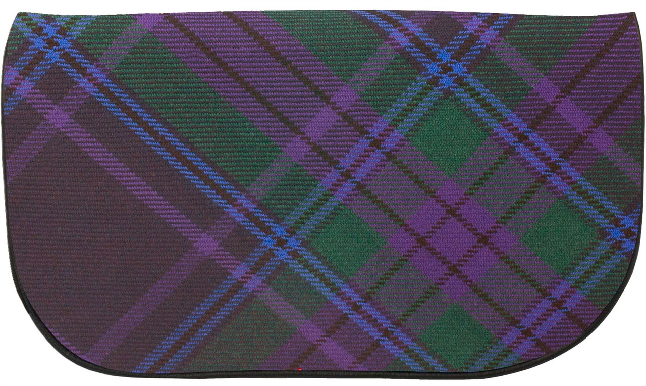 Large Leather Clutch Bag With Spirit of Scotland With Inside and Back Pocket