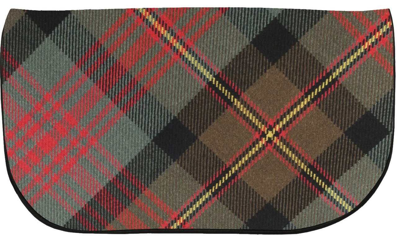 Large Leather Clutch Bag With MacLennan Tartan With Inside and Back Pocket