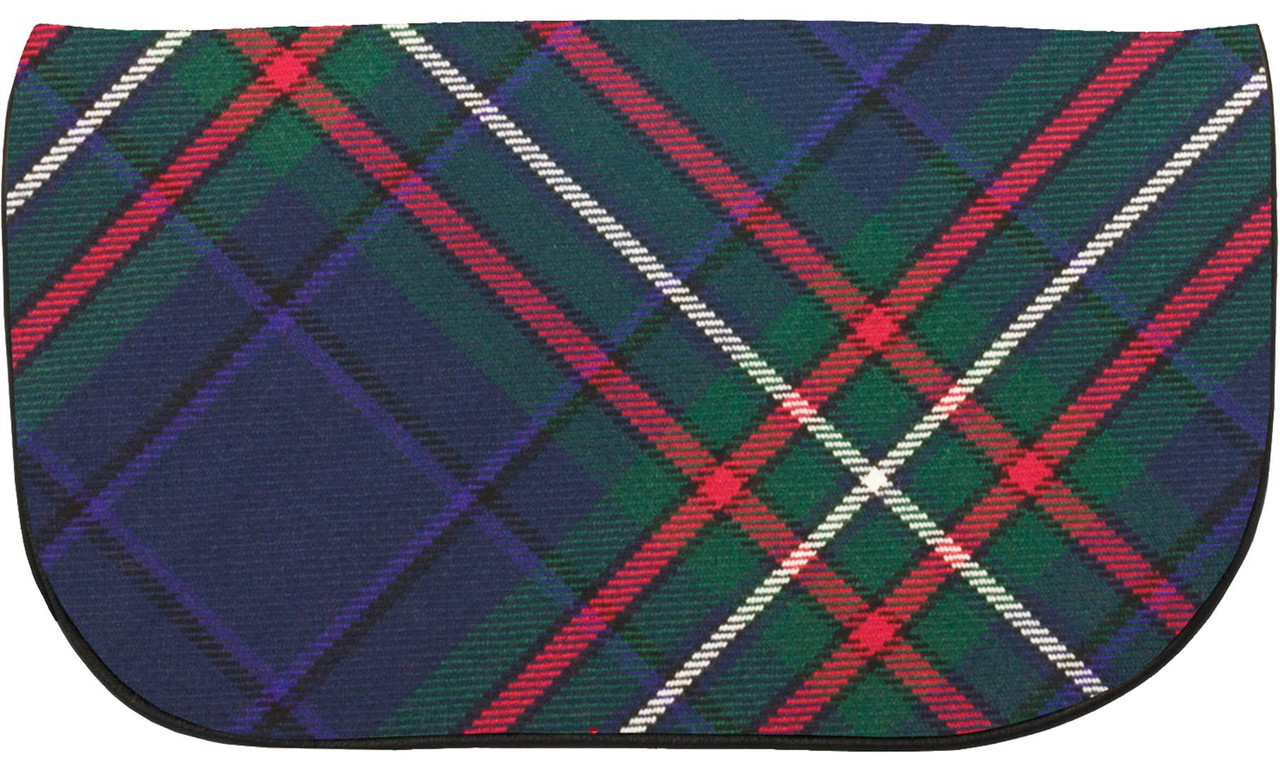 Large Leather Clutch Bag With Scottish Heritage Tartan Inside and Back Pocket