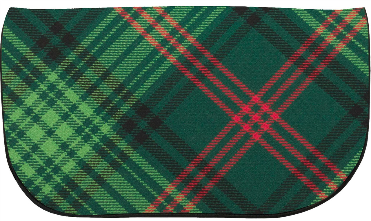 Large Leather Clutch Bag With Ross Tartan With Inside and Back Pocket