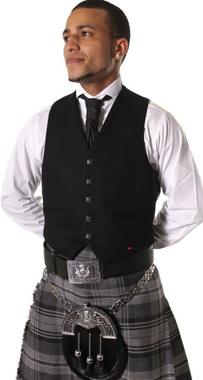 Gents Prince Charlie Jacket with Black 5 Buttons 100% Wool