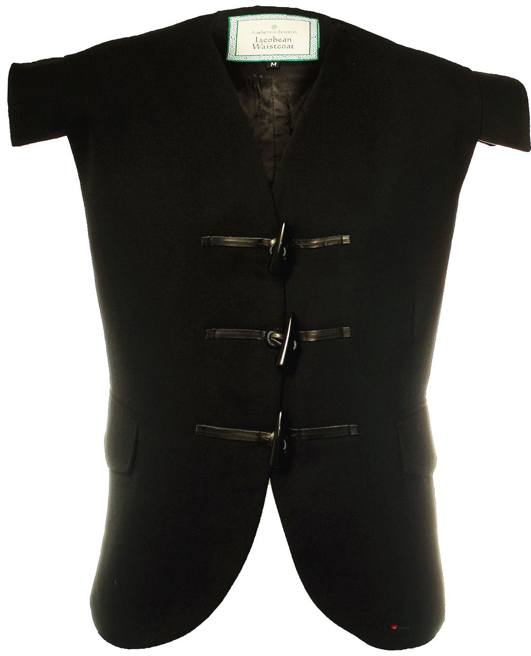 Waistcoat Wool Jacobite Black