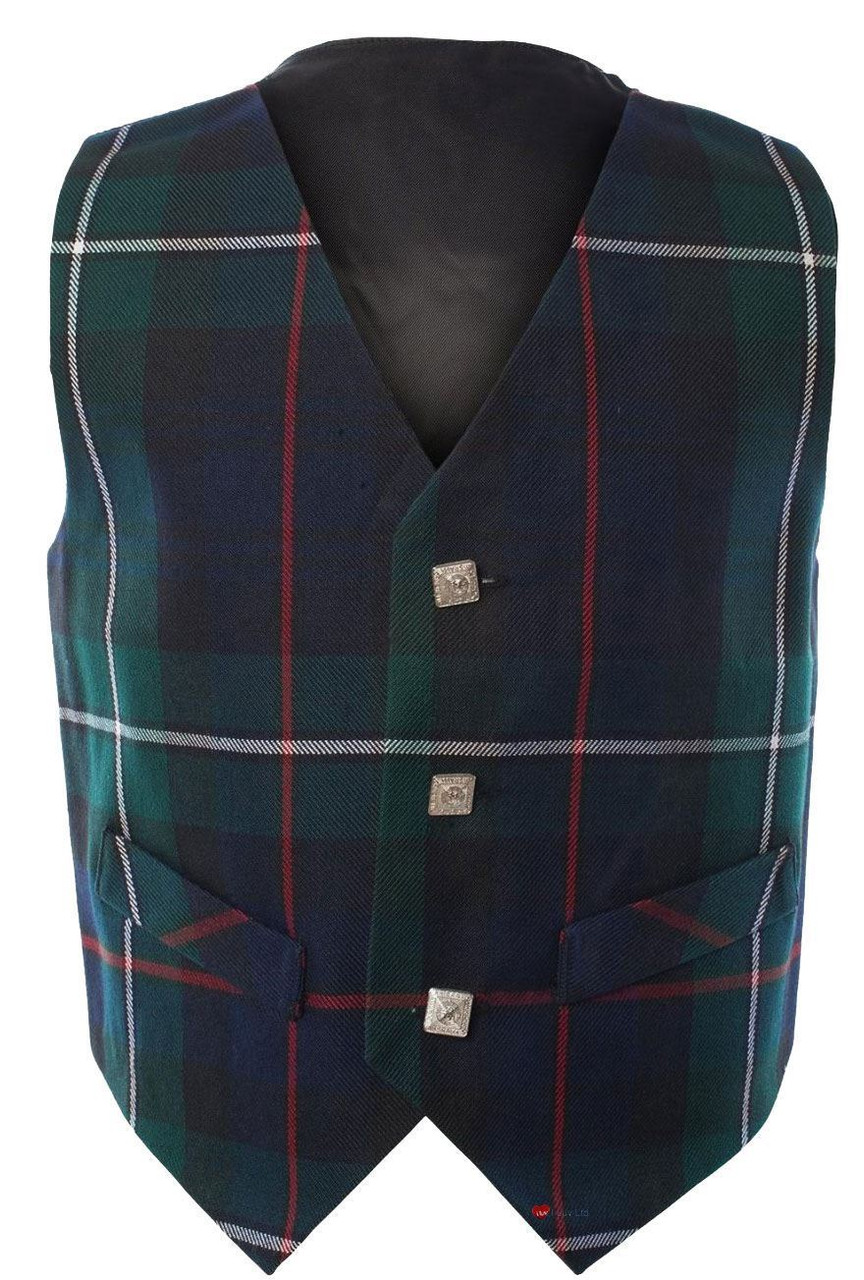 Boys Waistcoat Silk Back Adjustable Buckle MacKenzie Tartan