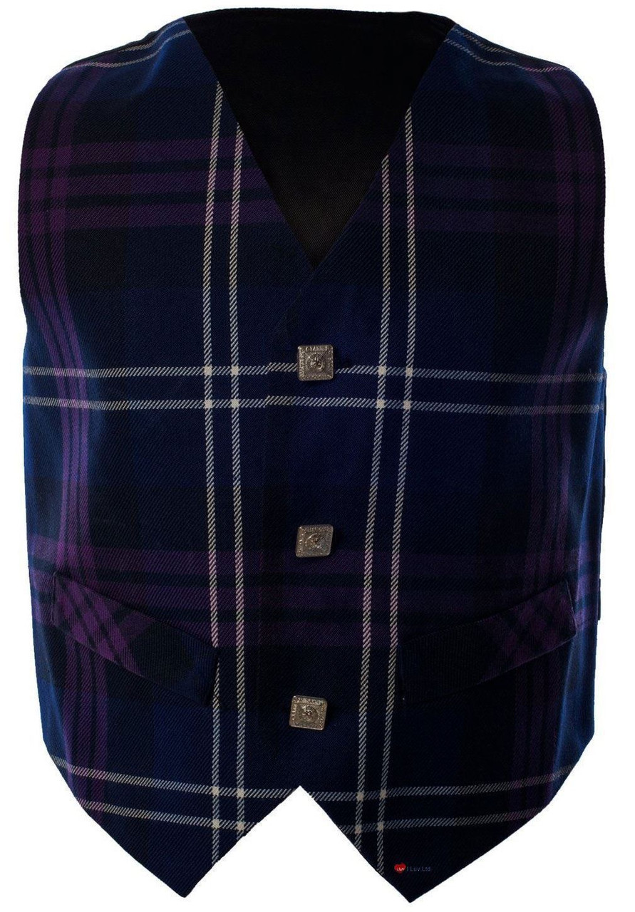 Boys Waistcoat Silk Back Adjustable Buckle Heritage of Scotland Tartan