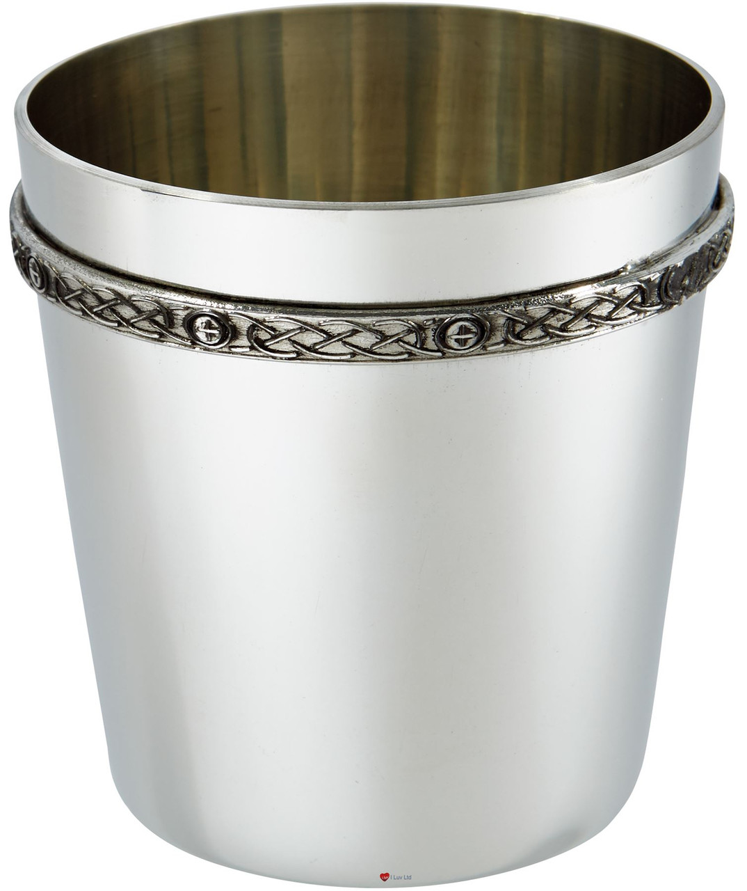 Scottish Celtic Whisky Glass Tumbler in Pewter ideal For Engraving