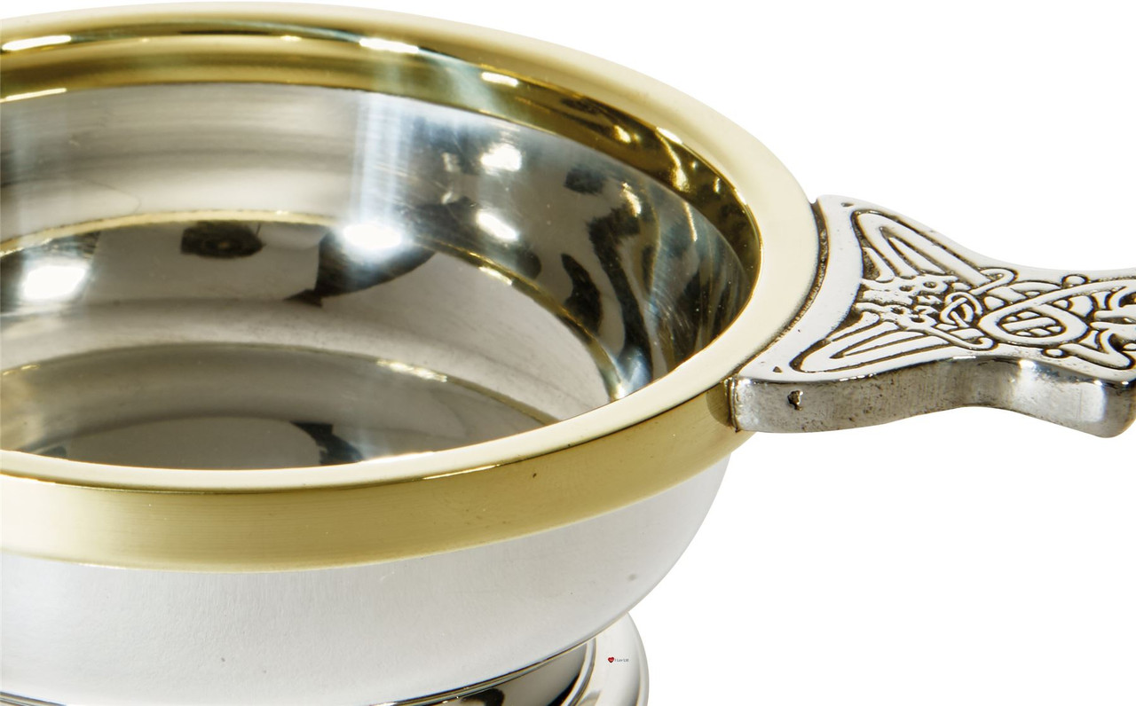 Scottish Quaich Brass Rim Medium Size Tasting Bowl Ideal Christening Gift Engravable