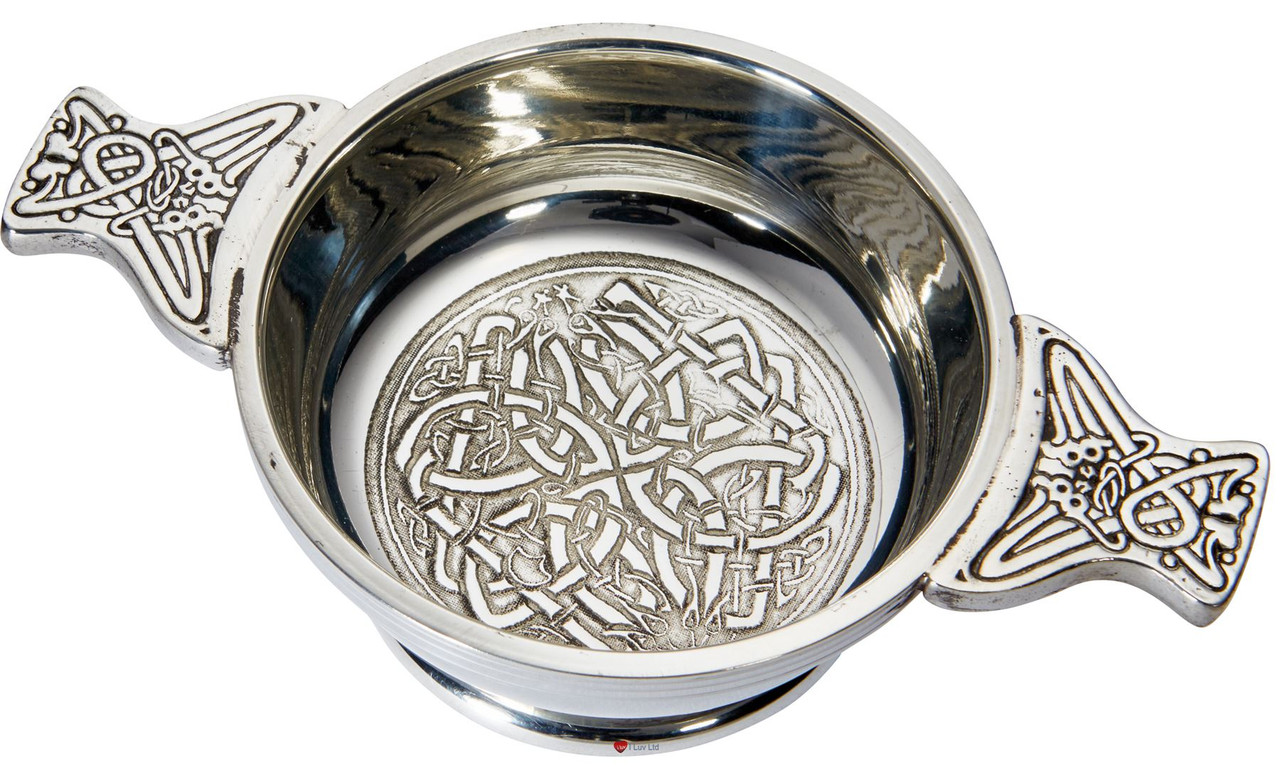 Scottish Quaich Standard Size Celtic Circle Cup of Friendship Ideal Christening Gift Engravable