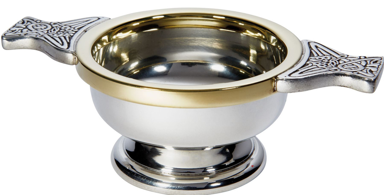 Scottish Quaich Brass Rim Small Size Tasting Bowl Ideal Christening Gift Engravable