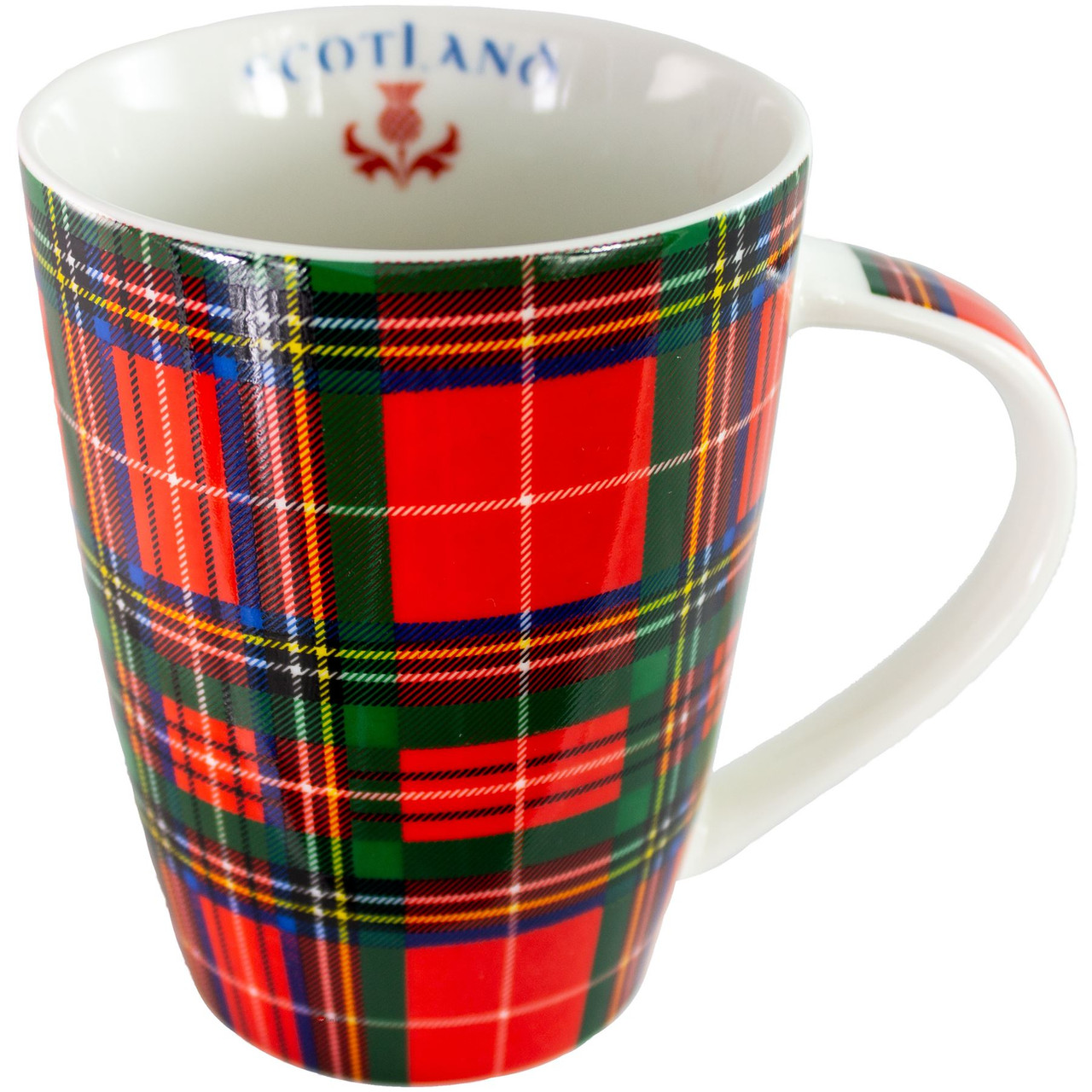Set 6 Royal Stewart Large Mug Microwave Safe Scotland Thistle Logo Inside