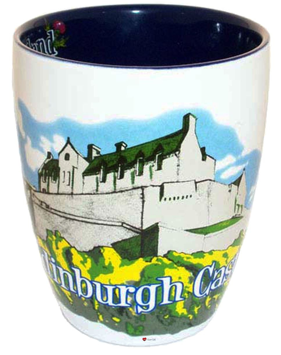 Tea and Coffee Mug with Edinburgh Castle Blue Inside Perfect for Your Kitchen