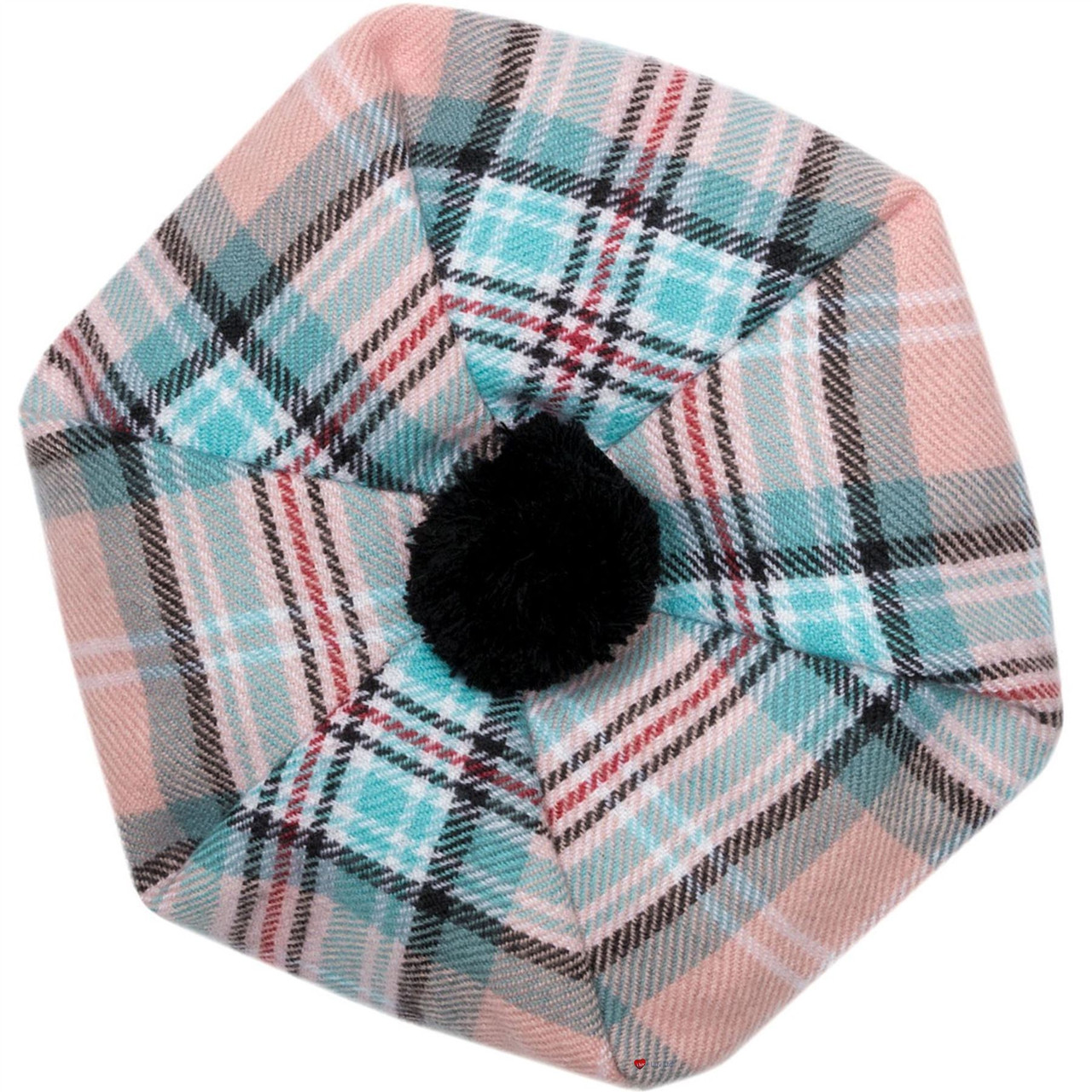 Diana Rose Modern Tartan Ladies Tammy Hat & Scarf Set Luxury Lambswool