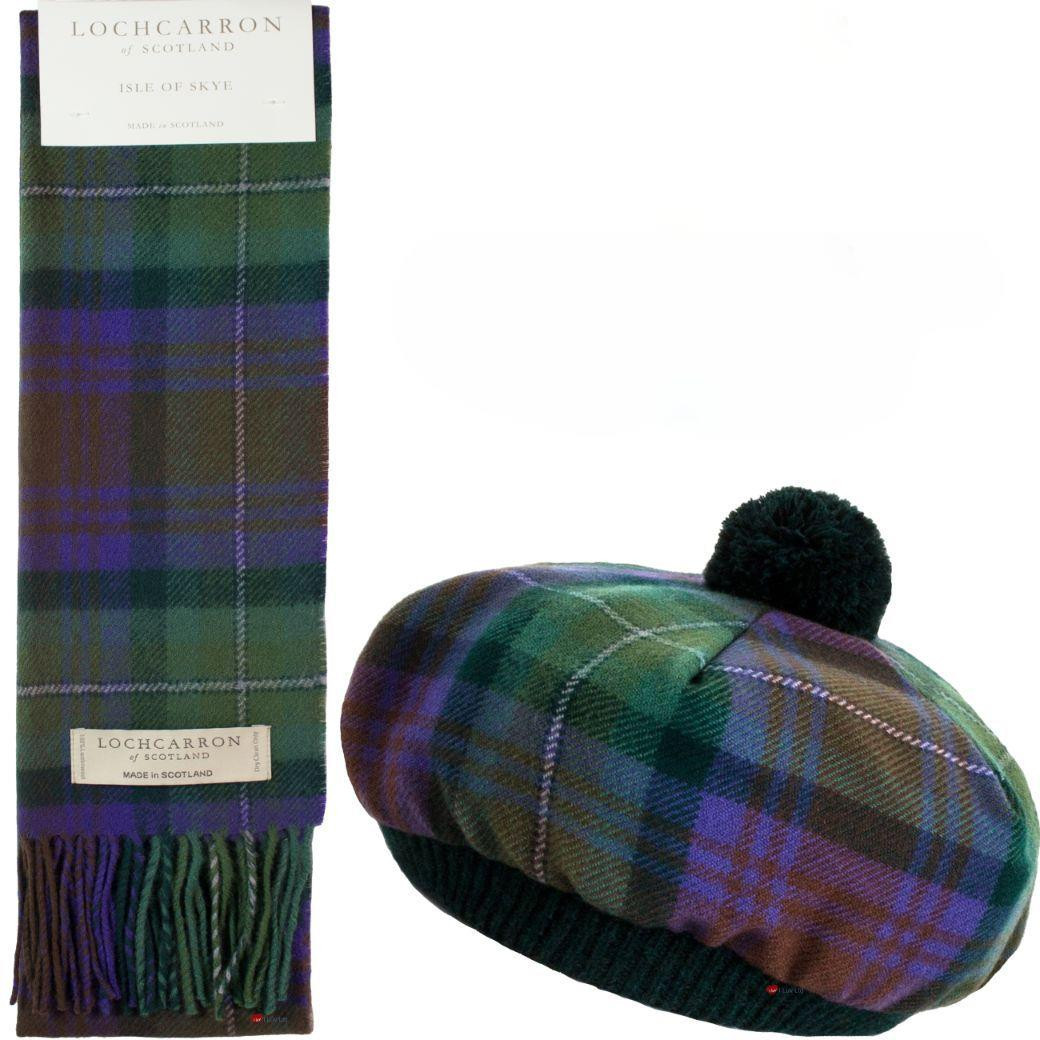 Isle Of Skye Tartan Ladies Tammy Hat & Scarf Set Lambswool