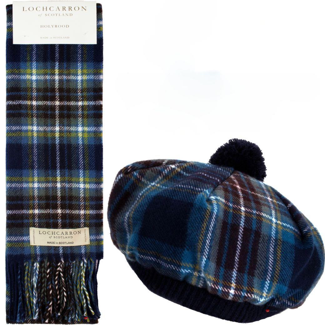 Holyrood Tartan Ladies Tammy Hat & Scarf Set Lambswool