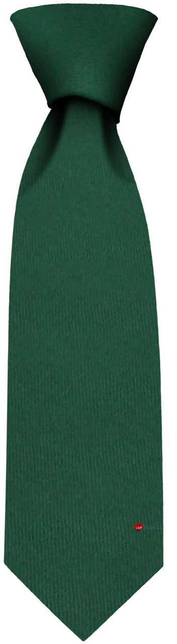 Mens Tie Ancient Green Plain Colour Pure Wool