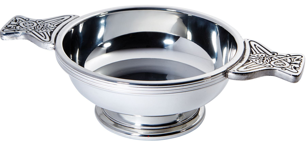 Quaich Scottish Pewter Large Size 115mm Tasting Bowl Ideal Christening Gift