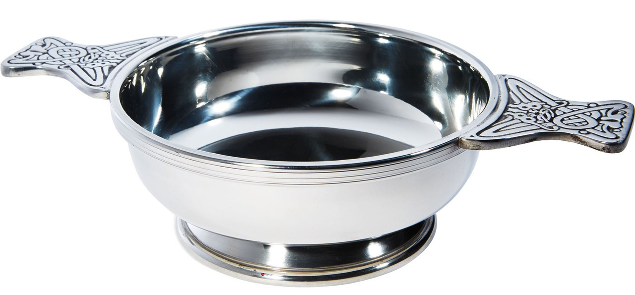 Quaich Scottish Pewter Extra Large Plus Size 180mm Tasting Bowl Ideal Christening Gift