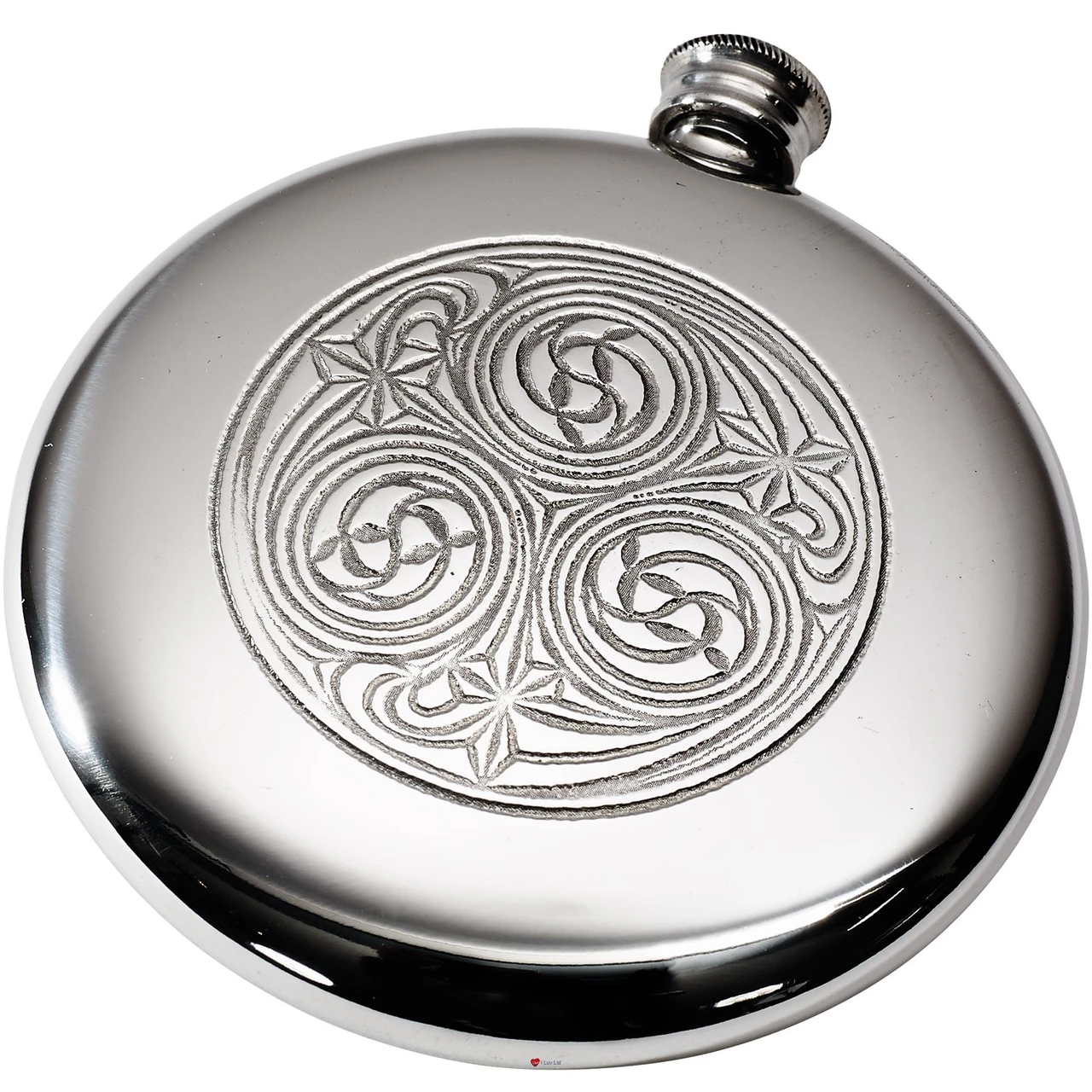 Round Hip Flask Scottish Sporran Flask 4oz Ideal for engraving Kells Design