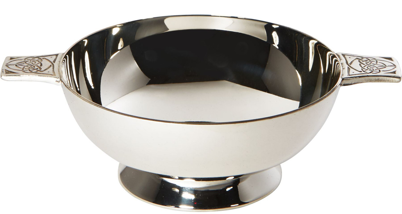Silver Plated Scottish 3" Quaich Celtic Handle Cup of Friendship Ideal Wedding Gift Engravable
