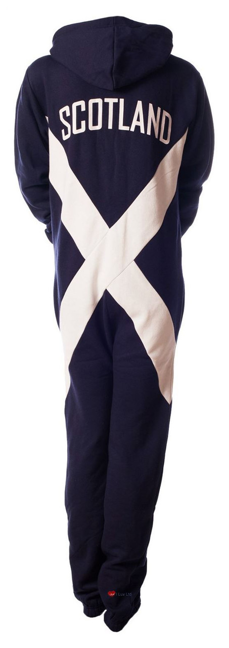 Men's Onesies Nightwear Scotland Saltire Design Navy