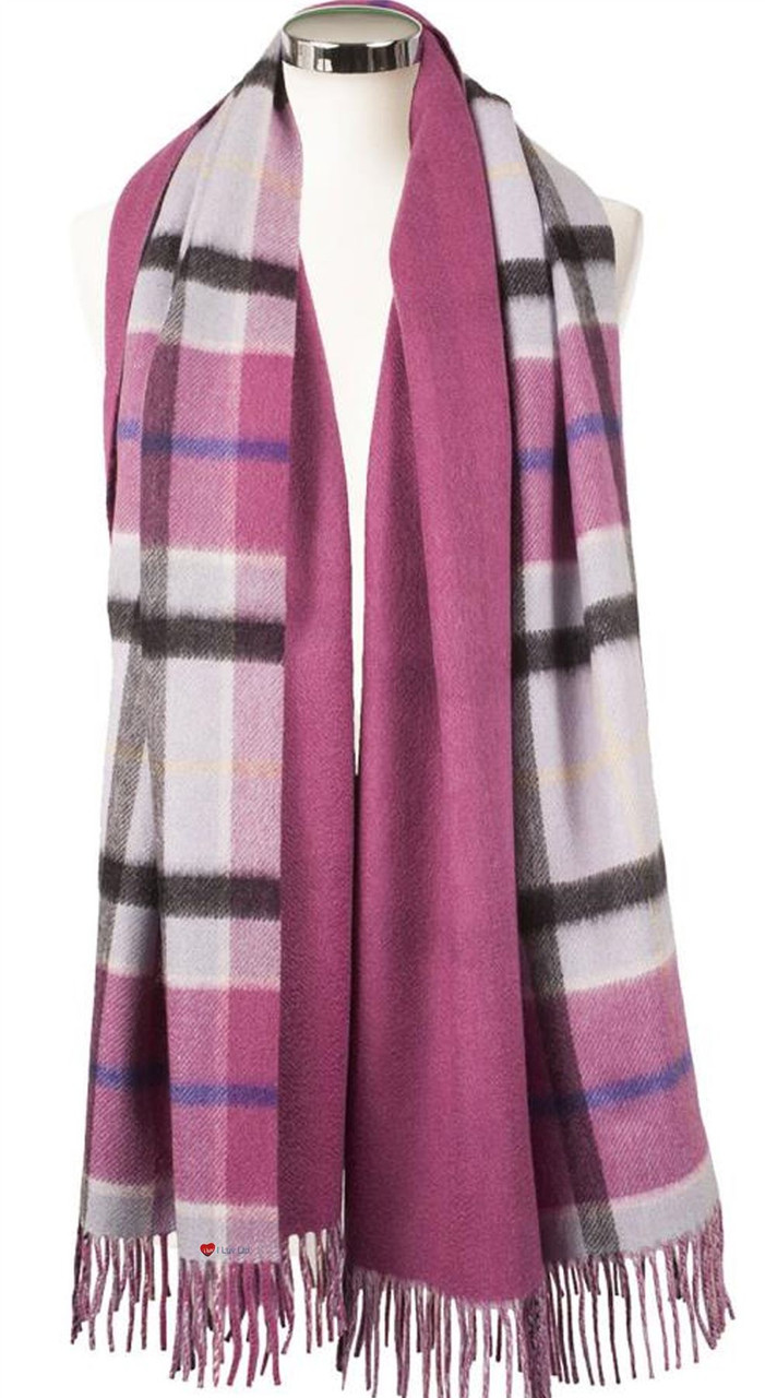 Dunedin Cashmere Double Faced Big Check Stole