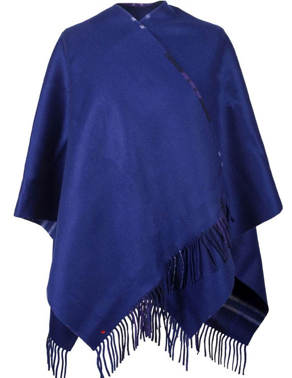 Dunedin Cashmere Double Faced Big Check Mini Cape