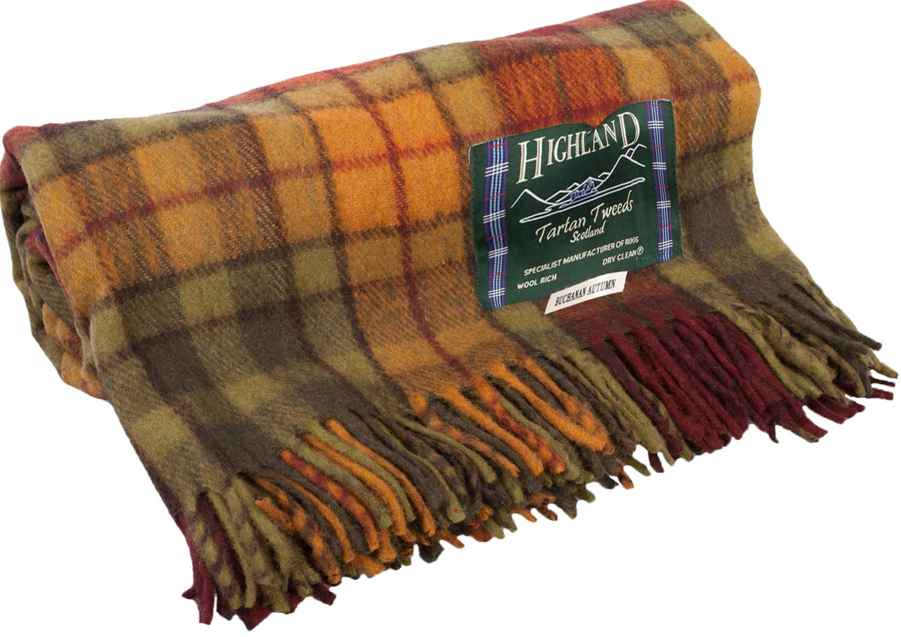 75% Wool Tweed Sofa Throw Blanket Plaid Wool Rug Outdoor Picnic Blanket