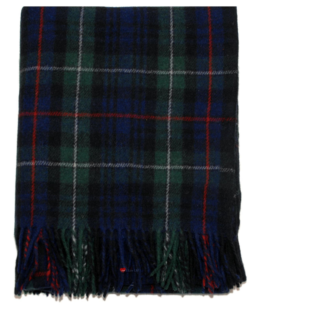 Highland Scottish Wool Blanket Tartan Throw 175cm x 157 cm (69" x 62") Plaid Outdoor Picnic Blanket