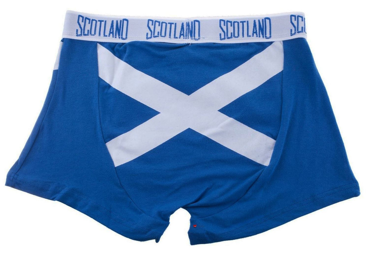 Gents Boxer Shorts Saltire Fashion Design Royal Blue