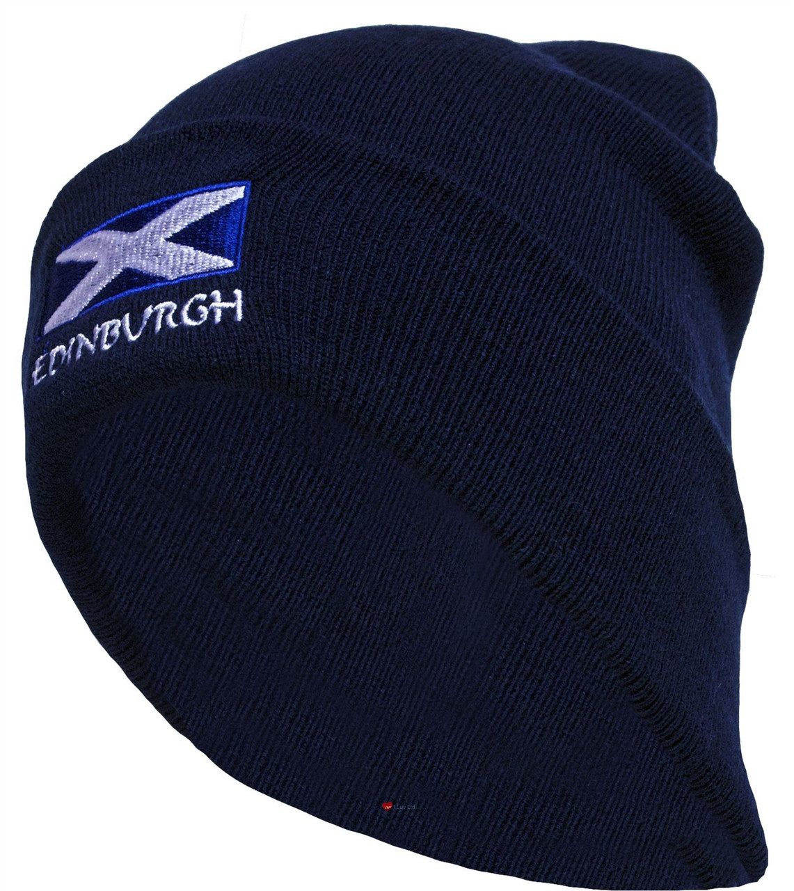 Edinburgh Saltire Beanie Hat Navy Unisex