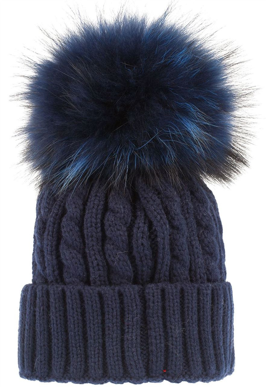 Cable Pom Pom Hat