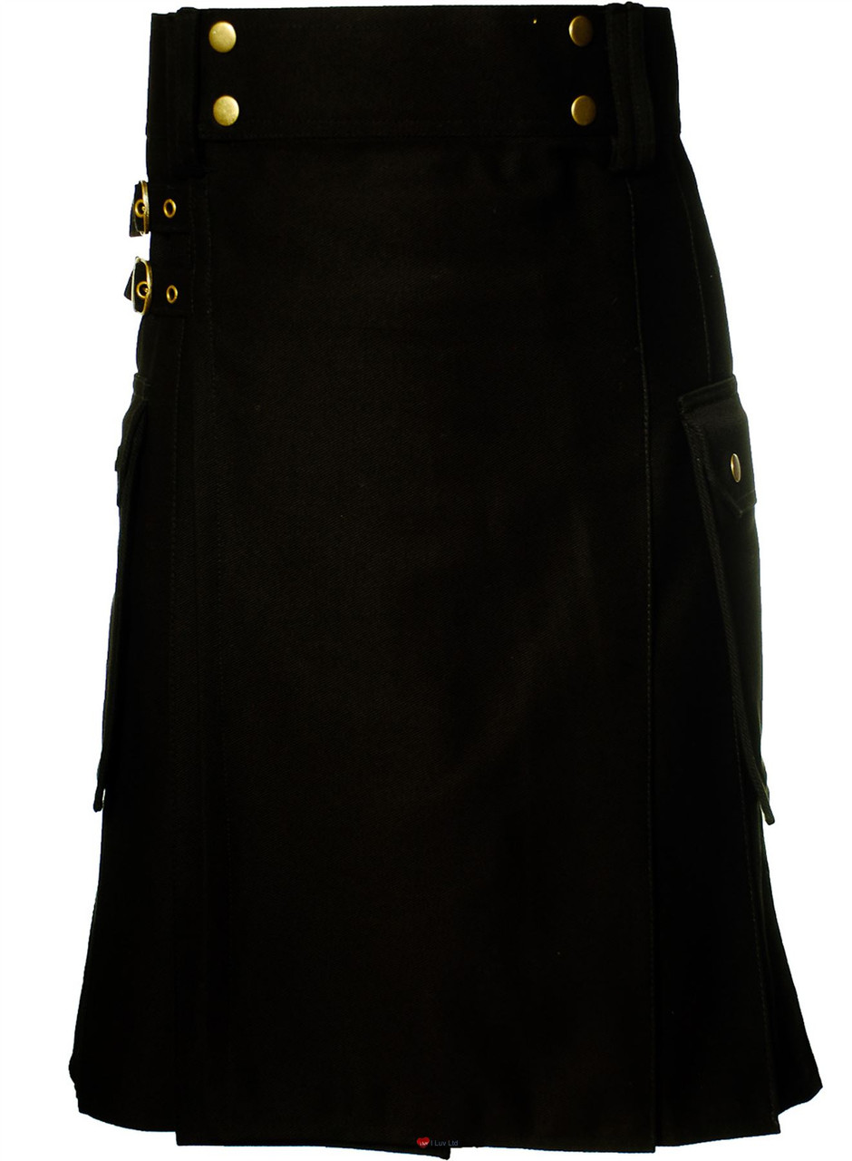 Gents 5Yrd Utility Kilt Black