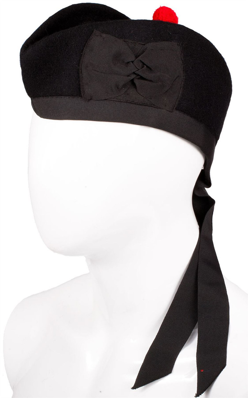 Glengarry Hat Plain Black