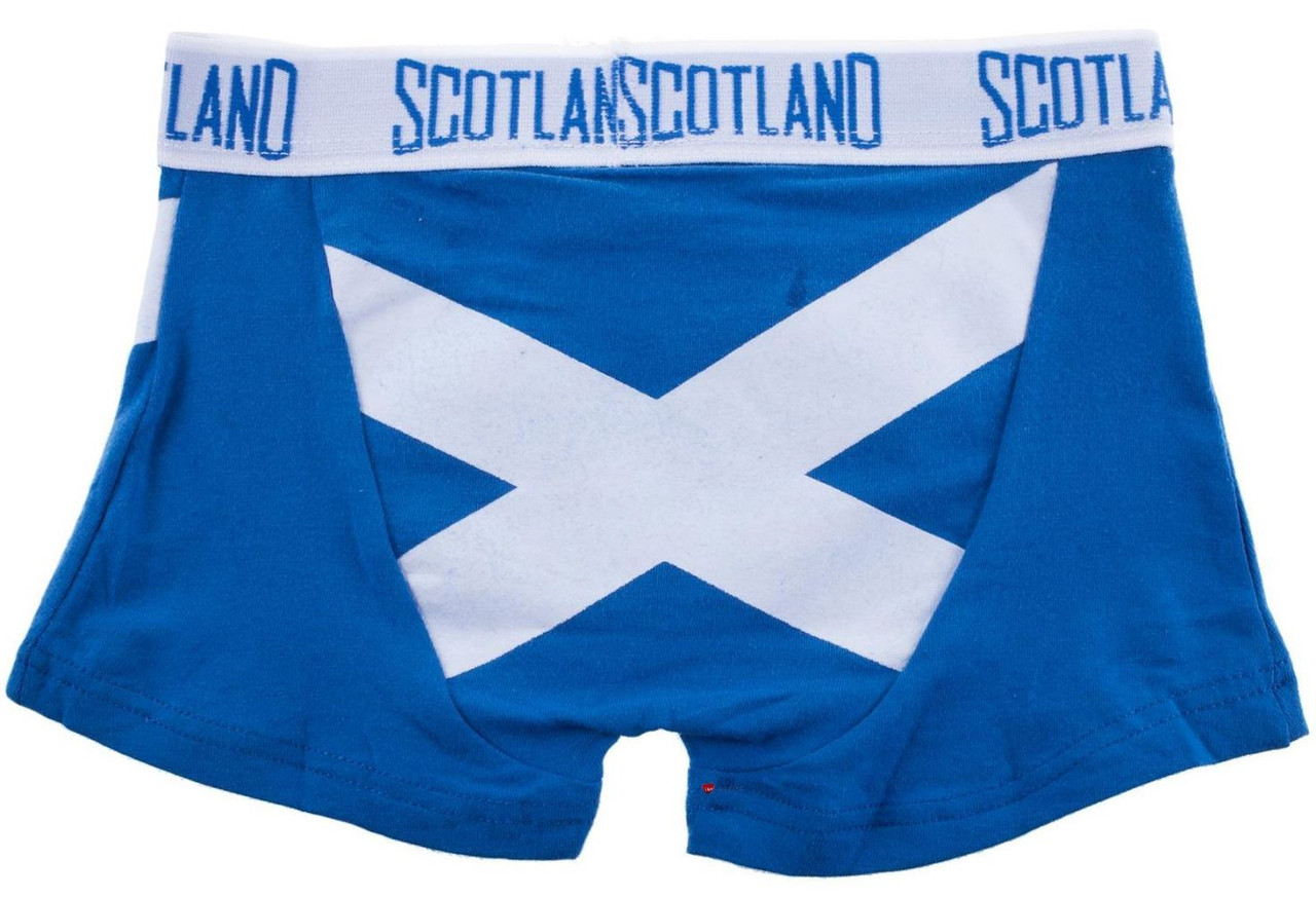 Boys Boxer Shorts Saltire Fashion Design Royal Blue