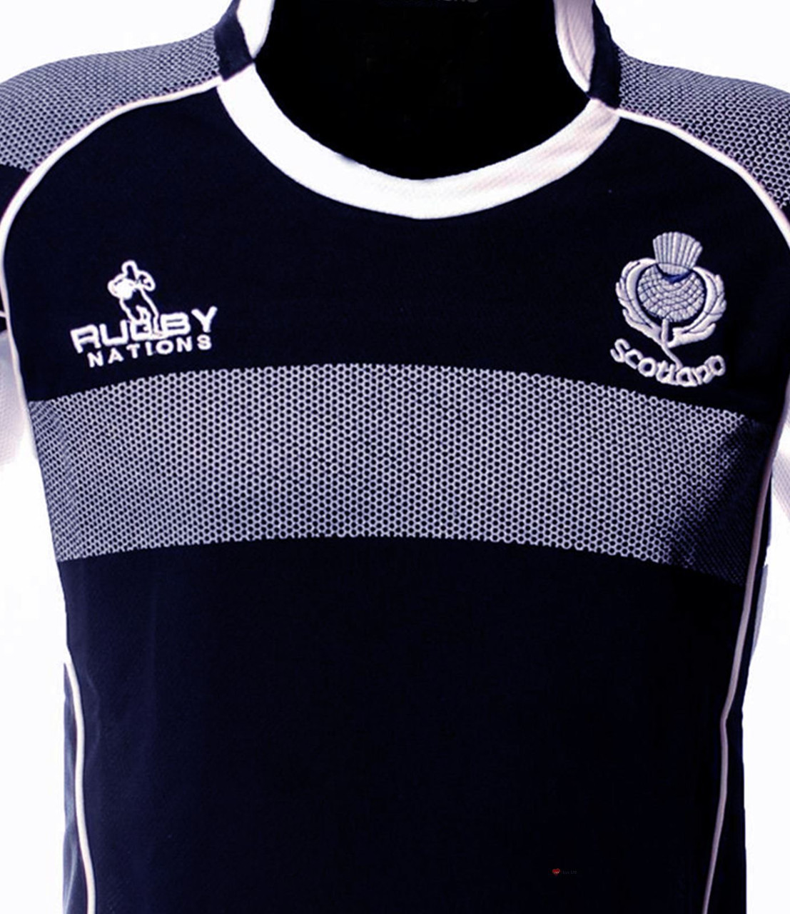 Kids Scotland Rugby Shirt Crew Neck Half Sleeve