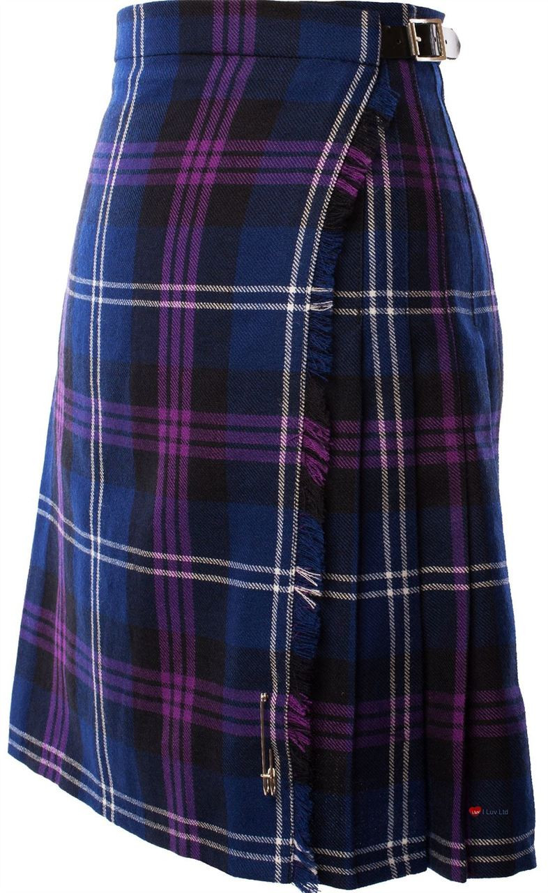 12oz Ladies Knee Length Kilt Heritage of Scotland Size UK Polyester Mix