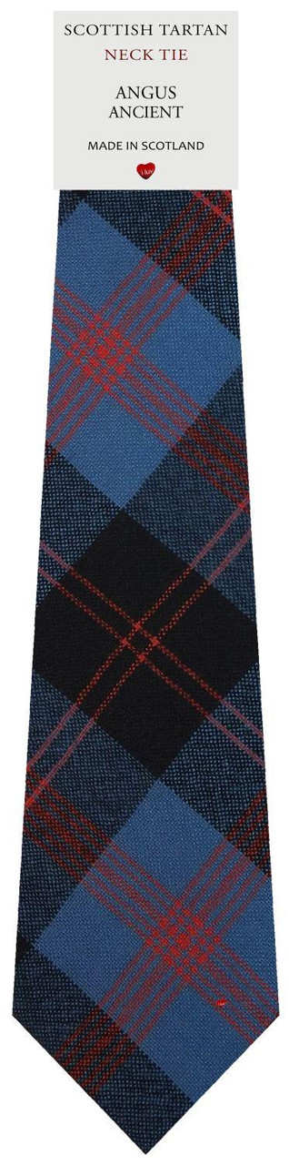 Mens Scarf & Tie Gift Set Wool Tie Angus Ancient Tartan Plaid Design 100% Lambswool Scarf