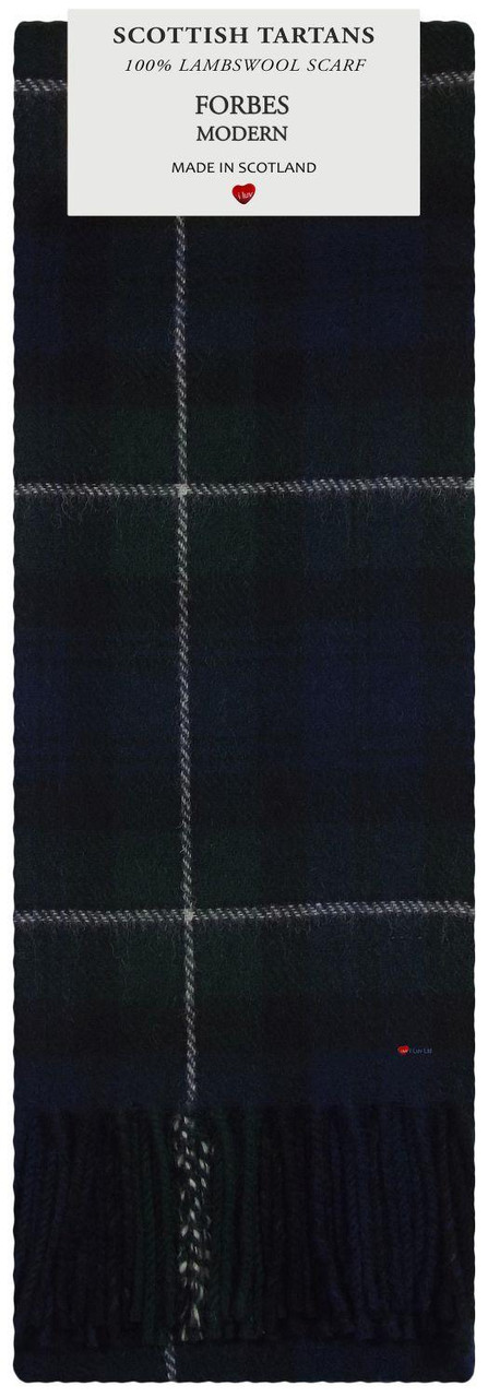Mens Scarf & Tie Gift Set Wool Tie Forbes Modern Tartan Plaid Design 100% Lambswool Scarf