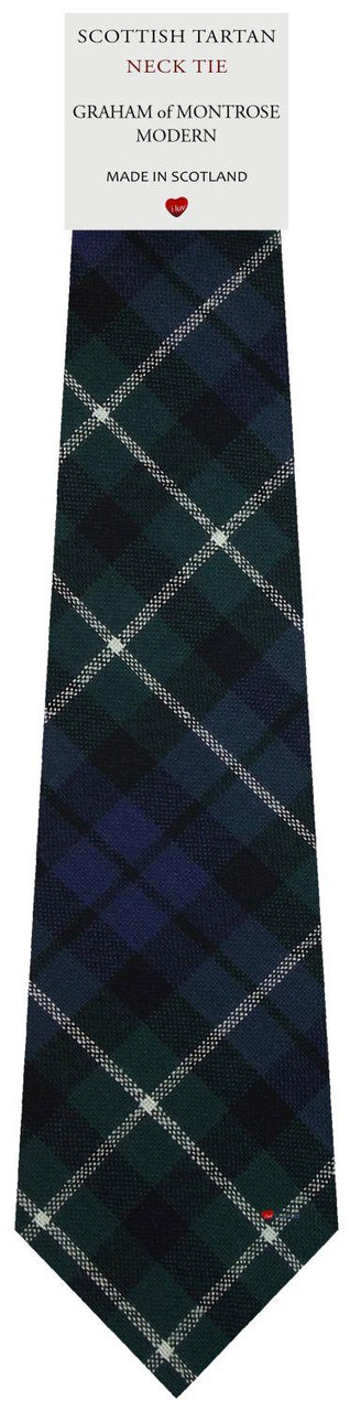 Mens Scarf & Tie Gift Set Wool Tie Graham Of Montrose Modern Tartan Plaid Design 100% Lambswool Scarf